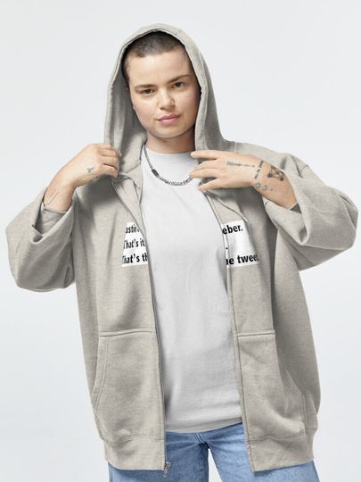Justin Bieber Tweet Zipped Hoodie