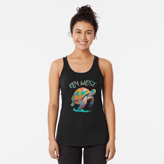 Key West Turtle Racerback Tank Top