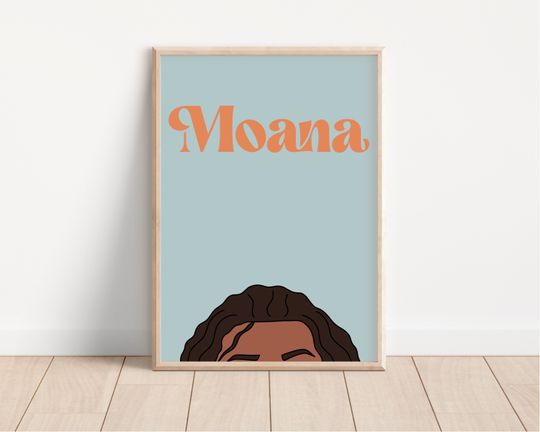 Moana Princess, Disney poster, art decoration