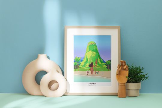 Moana Princess, Disney poster, art decoration