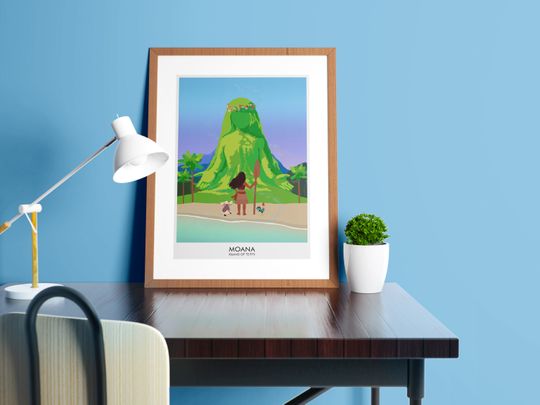 Moana Princess, Disney poster, art decoration
