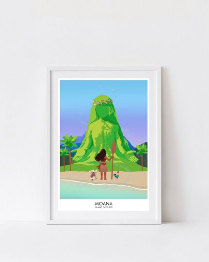 Moana Princess, Disney poster, art decoration