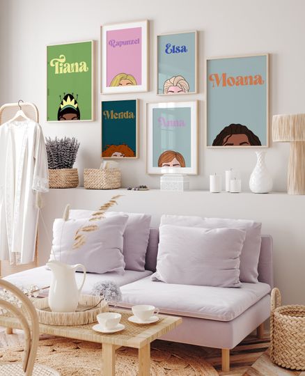 Moana Princess, Disney poster, art decoration