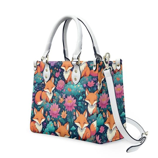 fox Leather Handbag, Gift for Mother's Day