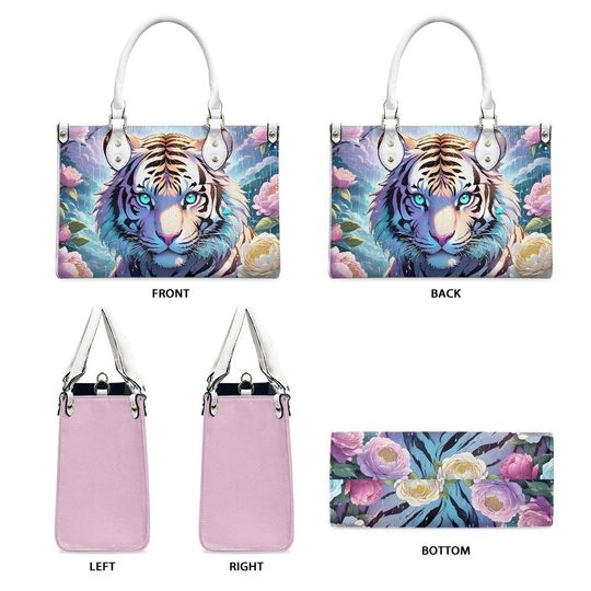 Tiger Leather Handbag, Gift for Mother's Day
