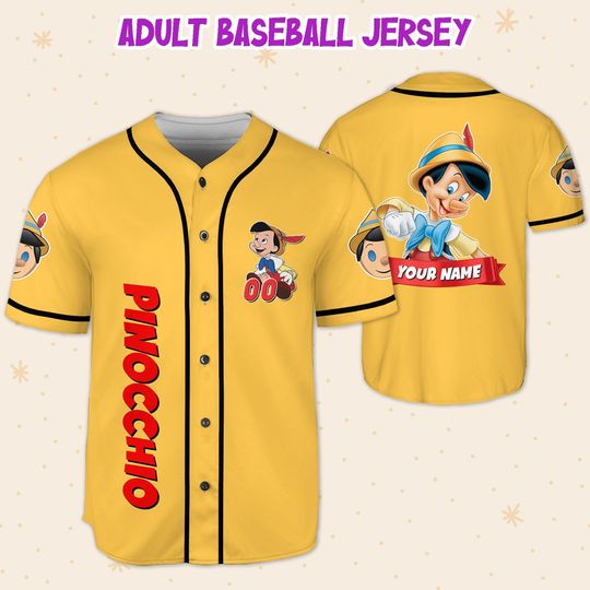 Personalized Disney Pinocchio Baseball Jersey