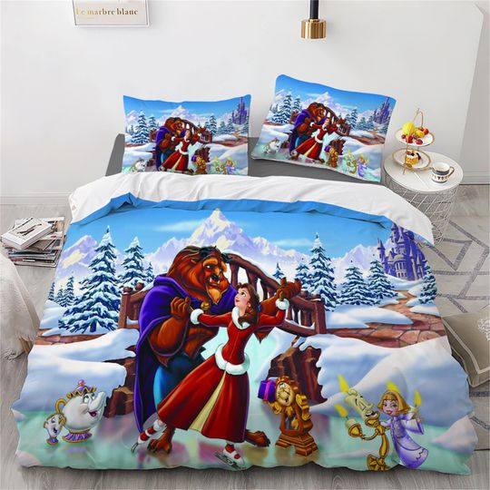 Beauty And The Beast Three Piece Bedding Set