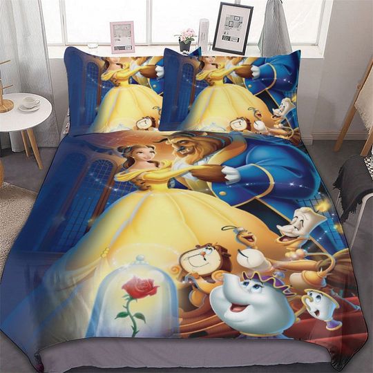 Beauty and the Beast Washable Cotton Matting Bedding Set