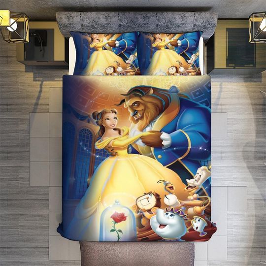 Beauty and the Beast Washable Cotton Matting Bedding Set
