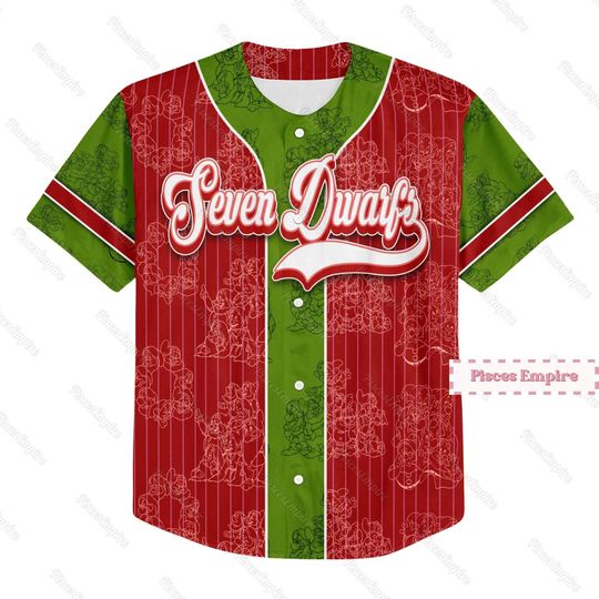 Seven Dwarfs Jersey, Seven Dwarfs Baseball Shirt, 7 Dwarfs Jersey Shirt