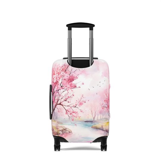 Beautiful Cherry Blossom Luggage Cover,