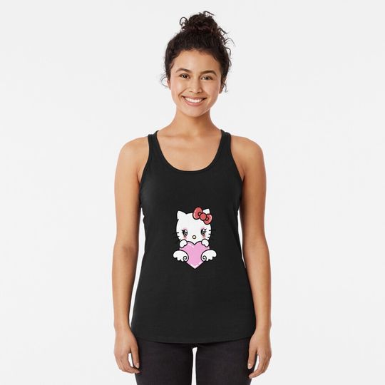 Hello Kitty Angel Heart Racerback Tank Top