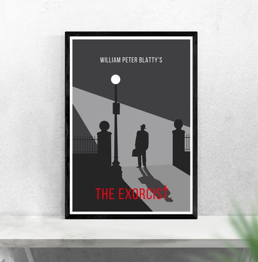 The Exorcist poster, minimalist film print - William Peter Blatty