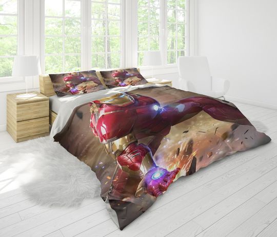 Iron Man Bedding Set, Super Hero Bedroom Decoration