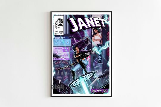 Janet Jackson Poster- All For You Comic Poster