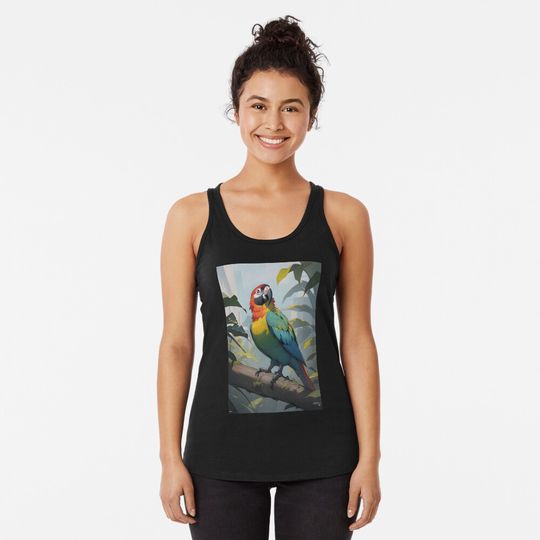 Parrot Racerback Tank Top, Jimmy Buffett Tank Tops