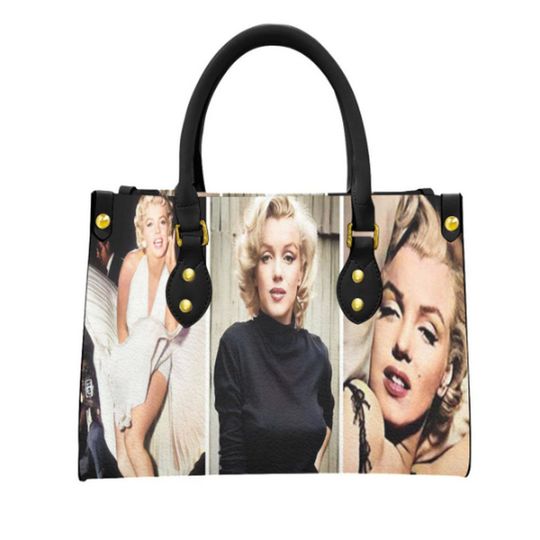 Marilyn Monroe "Collage" Leather Bag, Gift for Women