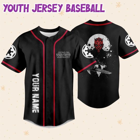 Personalize Starwar Darth Maul Scimitar Baseball Jersey