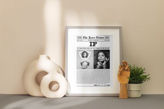 The Janet Time Lyric, Janet(album) Gifts for Janet Jackson Fans,Janet Jackson Poster