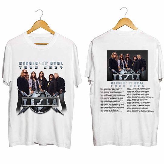 TESLA Band Keepin' It Real U.S. Tour 2024 Shirt