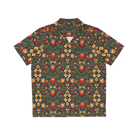 Strawberry Swing Batik Motifs Hawaiian Shirt