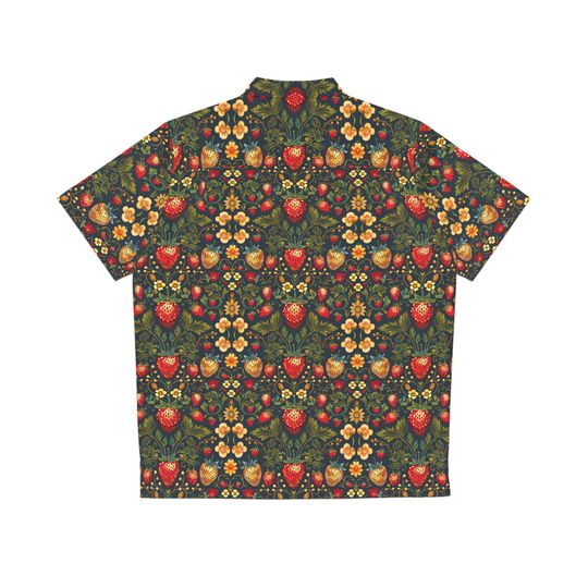 Strawberry Swing Batik Motifs Hawaiian Shirt