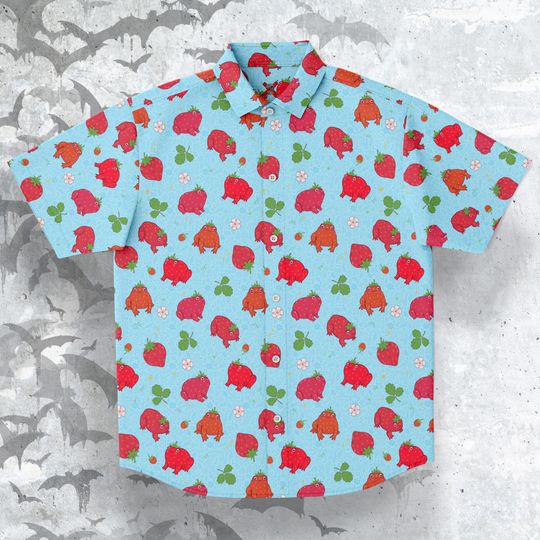 Enchanting Strawberry Toad Magical Button-Up
