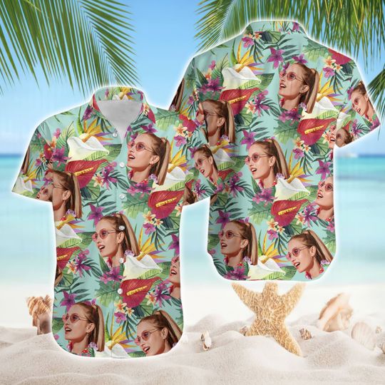 Summer Trip Hawaiian Beach Shirt | Personalized Face Hawaiian Shirt