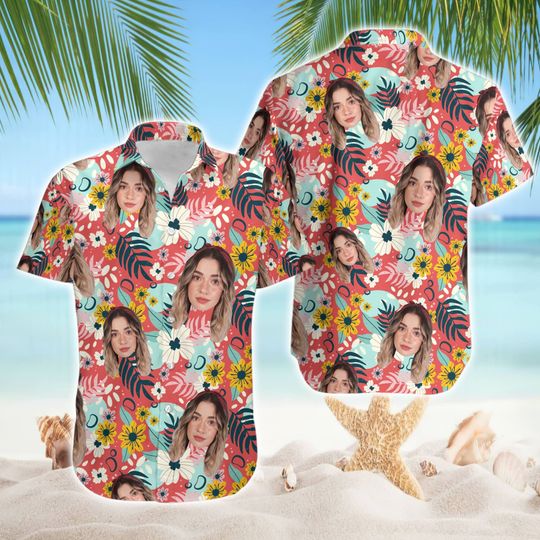 Summer Trip Hawaiian Beach Shirt | Personalized Face Hawaiian Shirt