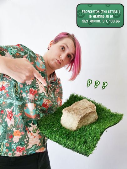 ZELDA KOROK Pattern Button Up Hawaiian Shirt