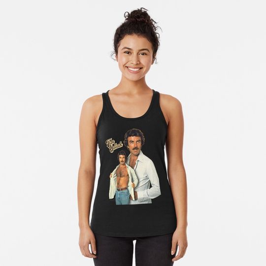 Tom Selleck Is The Daddy Racerback Tank Top