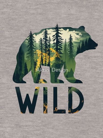 Wild Bear Double Exposure Lightweight Hoodie