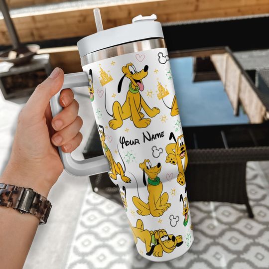Personalized Pluto Dog Disney Tumbler