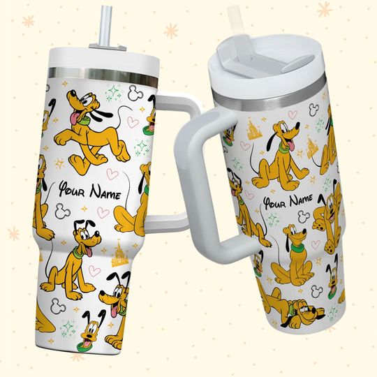 Personalized Pluto Dog Disney Tumbler