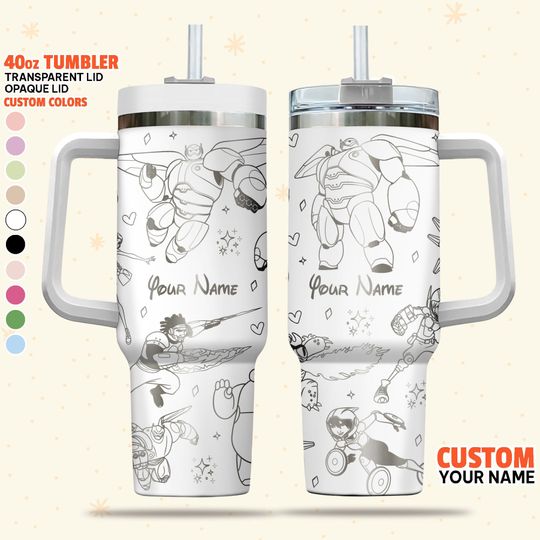 Custom Disney Big Hero Six Baymax 40oz Tumbler