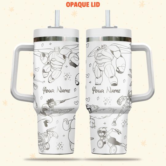 Custom Disney Big Hero Six Baymax 40oz Tumbler