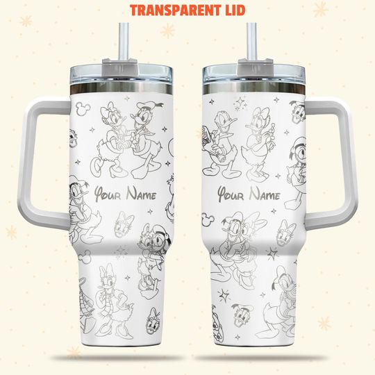 Personalized Donald and Daisy Disney Tumbler