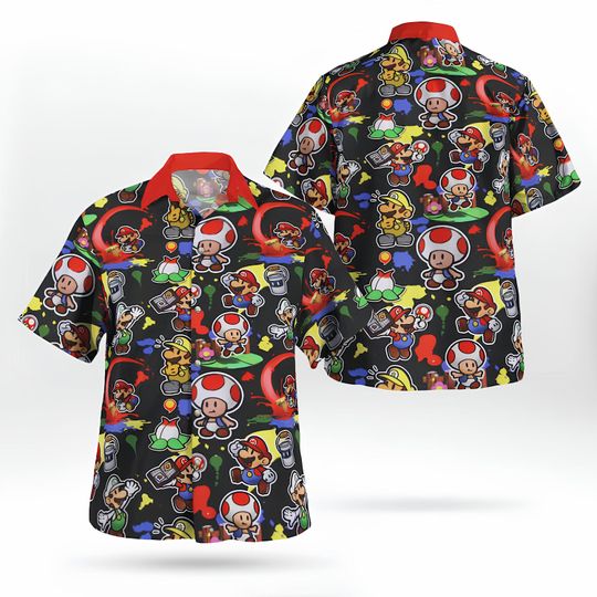 Super Mario Luigi Toad Hawaiian Shirt, Super Mario
