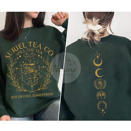 Suriel Tea Co Front And Back Shirt, Acotar Tea Sweater