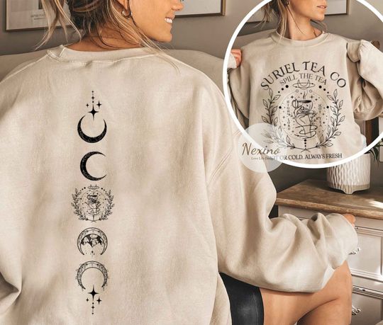 Suriel Tea Co Front And Back Shirt, Acotar Tea Sweater