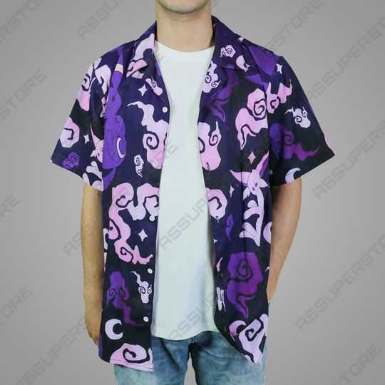 Espeon Umbreon Hawaiian Button Up Shirt Espeon Hawaiian