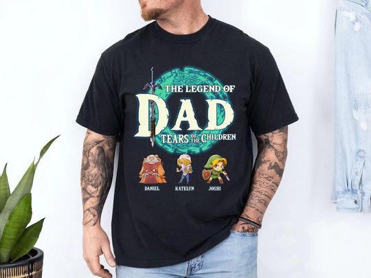 Personalized The Legend Of Dad Shirt, Zelda Dad Shirt, Custom Zelda Shirt