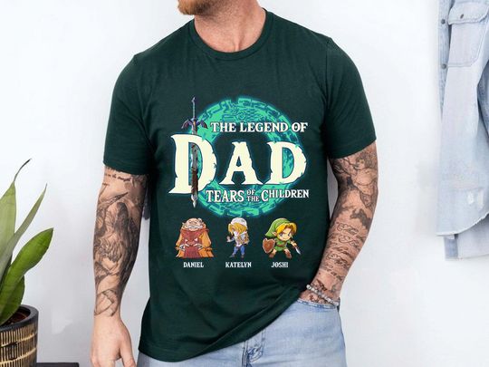 Personalized The Legend Of Dad Shirt, Zelda Dad Shirt, Custom Zelda Shirt