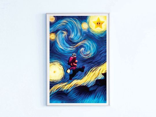 Super Mario Game Room Wall Decor, Gamer Gift