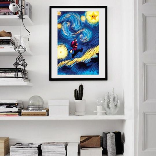 Super Mario Game Room Wall Decor, Gamer Gift