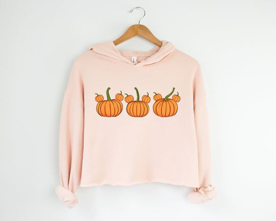 Mickey Pumpkin Cropped Hoodie | | Mickey Cropped Hoodie