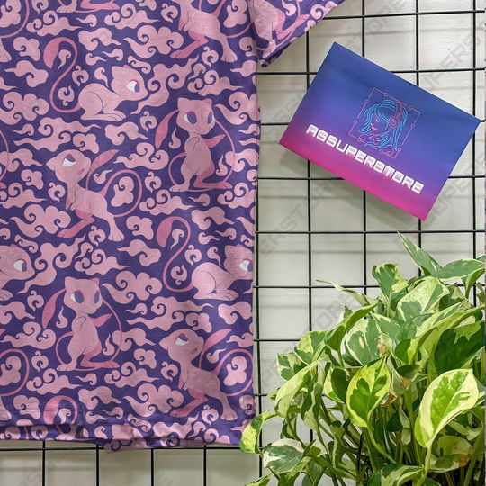 Mew Kawaii Design Tshirt Mew Pink Funny Tshirt Anime Lover Graphic Tees