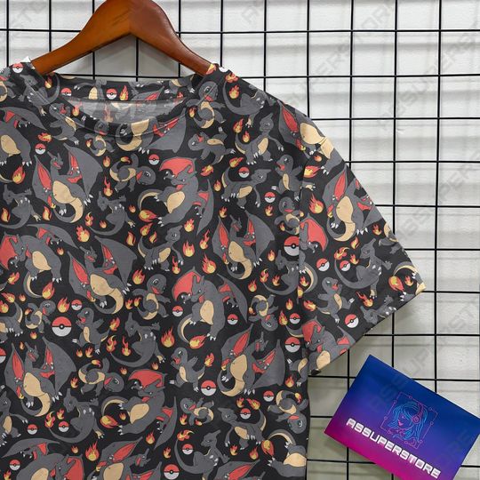 Charizard Charmander Kawaii Trendy Tshirt Charizard Funny Tshirt