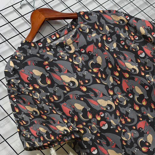 Charizard Charmander Kawaii Trendy Tshirt Charizard Funny Tshirt
