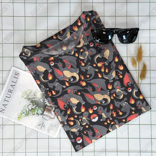 Charizard Charmander Kawaii Trendy Tshirt Charizard Funny Tshirt